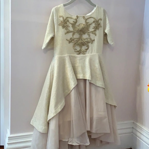 Joyfolie Other - Joyfolie High Low gold dress.